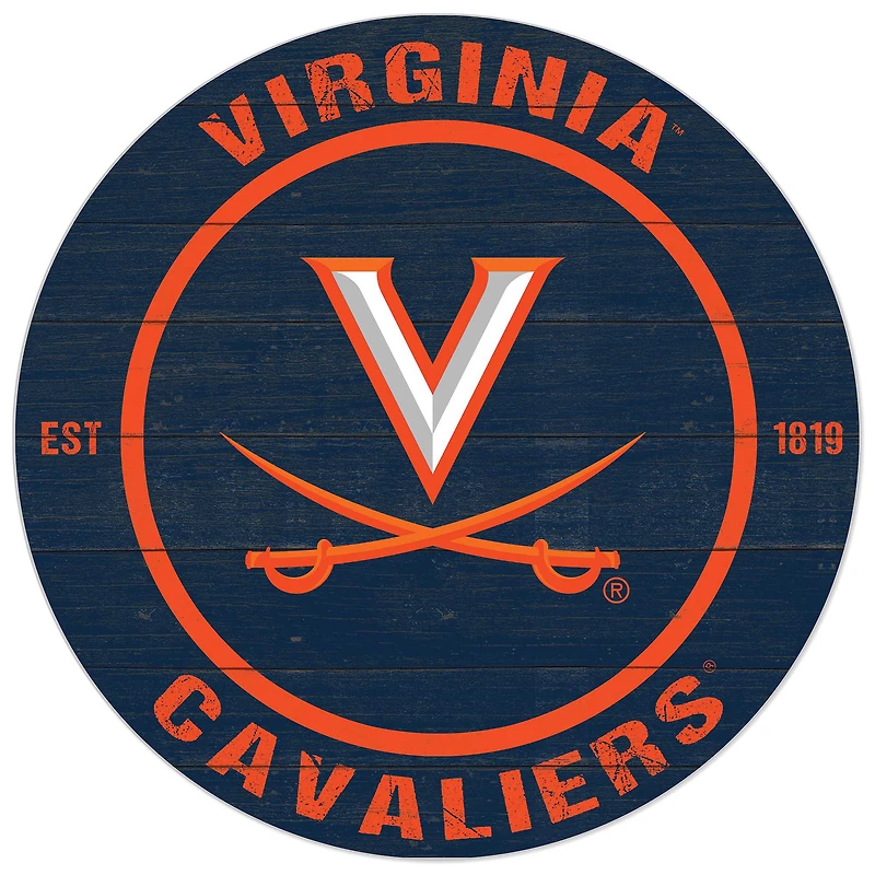 Virginia Cavaliers 20'' x 20'' Indoor/Outdoor Circle Sign
