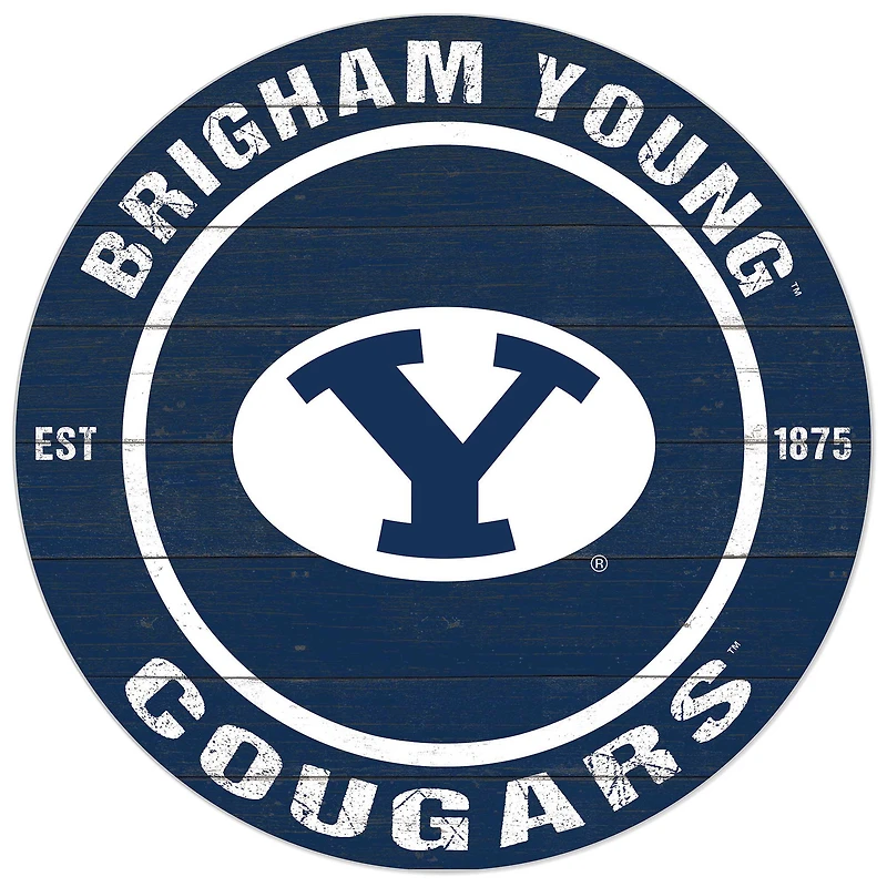 BYU Cougars 20'' x 20'' Indoor/Outdoor Circle Sign