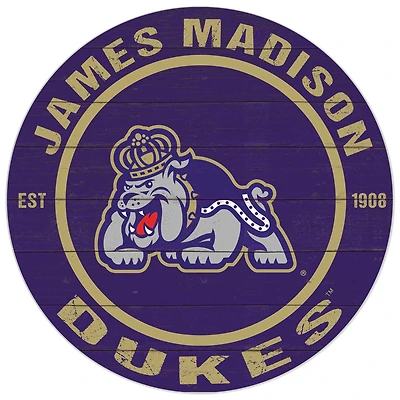James Madison Dukes 20'' x 20'' Indoor/Outdoor Circle Sign