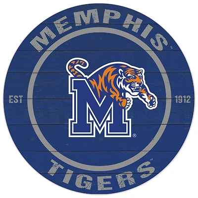 Memphis Tigers 20'' x 20'' Indoor/Outdoor Circle Sign