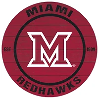 Miami University RedHawks 20'' x 20'' Indoor/Outdoor Circle Sign