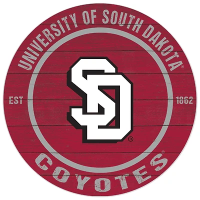 South Dakota Coyotes 20'' x 20'' Indoor/Outdoor Circle Sign