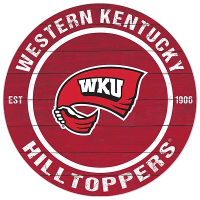 Western Kentucky Hilltoppers 20'' x 20'' Indoor/Outdoor Circle Sign