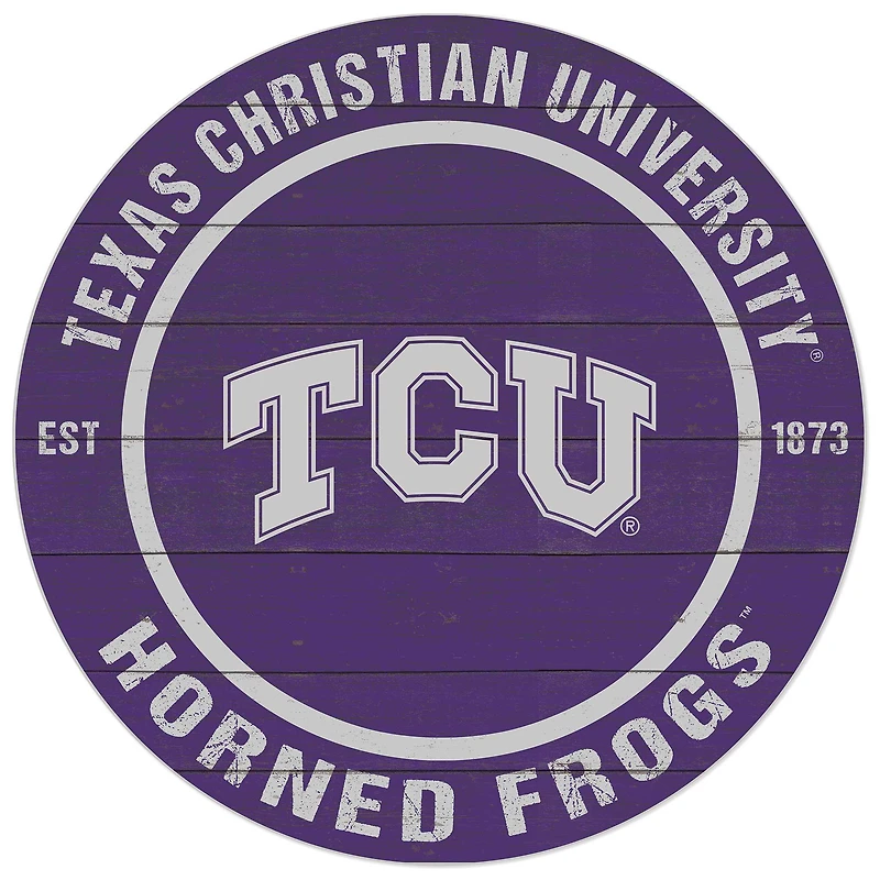 TCU Horned Frogs 20'' x 20'' Indoor/Outdoor Circle Sign