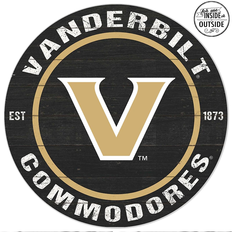 Vanderbilt Commodores 20'' x 20'' Indoor/Outdoor Circle Sign