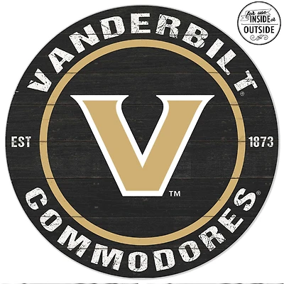 Vanderbilt Commodores 20'' x 20'' Indoor/Outdoor Circle Sign