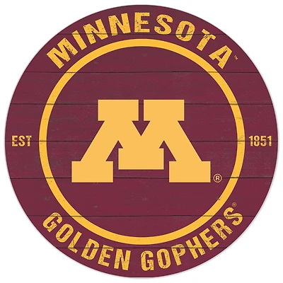 Minnesota Golden Gophers 20'' x 20'' Indoor/Outdoor Circle Sign