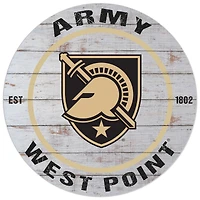 White Army Black Knights 20'' x 20'' Indoor/Outdoor Weathered Circle Sign