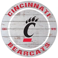 White Cincinnati Bearcats 20'' x 20'' Indoor/Outdoor Weathered Circle Sign