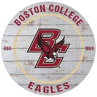 White Boston College Eagles 20'' x 20'' Indoor/Outdoor Weathered Circle Sign