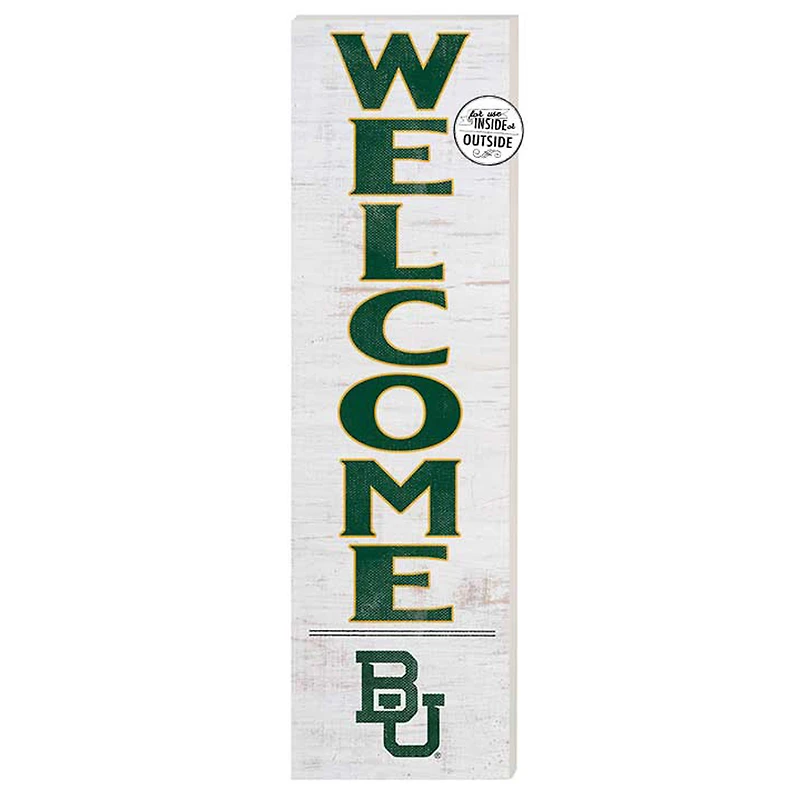 White Baylor Bears 10'' x 35'' Indoor/Outdoor Welcome Sign