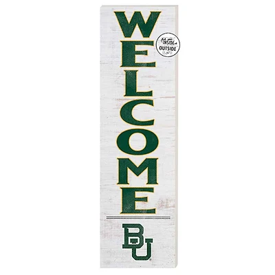 White Baylor Bears 10'' x 35'' Indoor/Outdoor Welcome Sign