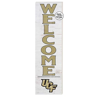 White UCF Knights 10'' x 35'' Indoor/Outdoor Welcome Sign