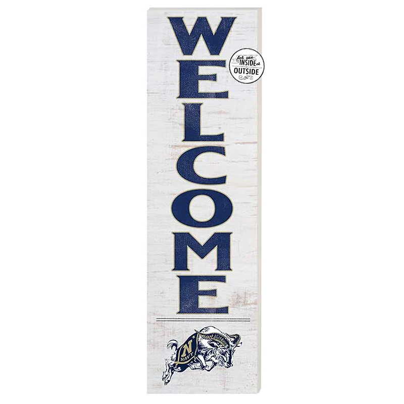 White Navy Midshipmen 10'' x 35'' Indoor/Outdoor Welcome Sign