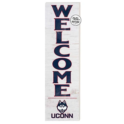 White UConn Huskies 10'' x 35'' Indoor/Outdoor Welcome Sign