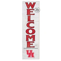 White Houston Cougars 10'' x 35'' Indoor/Outdoor Welcome Sign