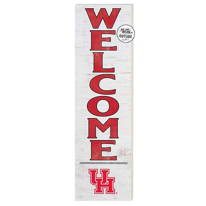 White Houston Cougars 10'' x 35'' Indoor/Outdoor Welcome Sign