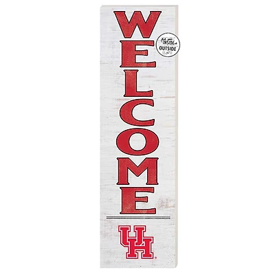 White Houston Cougars 10'' x 35'' Indoor/Outdoor Welcome Sign