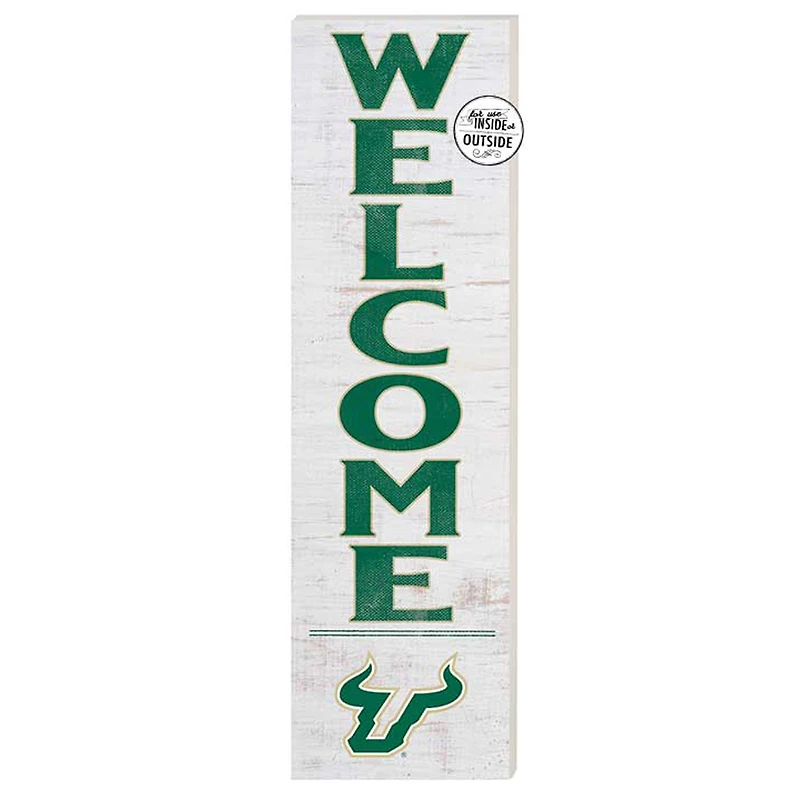 White South Florida Bulls 10'' x 35'' Indoor/Outdoor Welcome Sign
