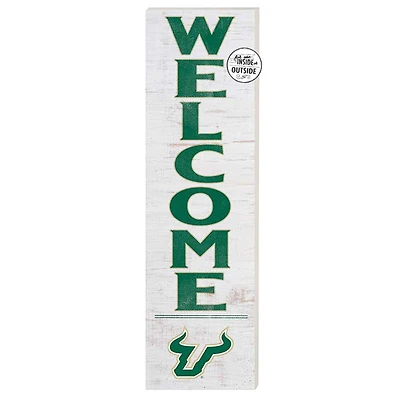 White South Florida Bulls 10'' x 35'' Indoor/Outdoor Welcome Sign