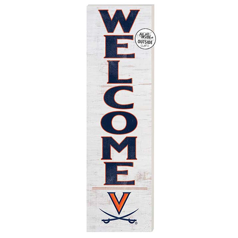 White Virginia Cavaliers 10'' x 35'' Indoor/Outdoor Welcome Sign