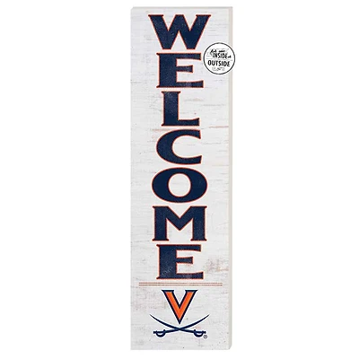 White Virginia Cavaliers 10'' x 35'' Indoor/Outdoor Welcome Sign