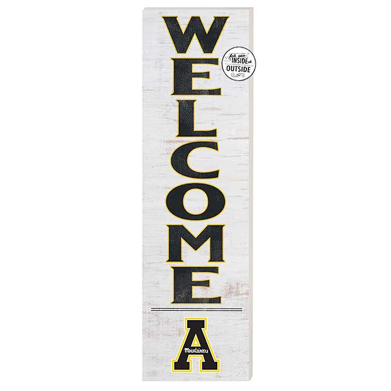 White Appalachian State Mountaineers 10'' x 35'' Indoor/Outdoor Welcome Sign