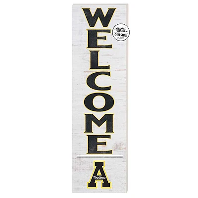 White Appalachian State Mountaineers 10'' x 35'' Indoor/Outdoor Welcome Sign