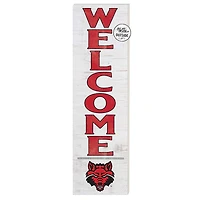 White Arkansas State Red Wolves 10'' x 35'' Indoor/Outdoor Welcome Sign