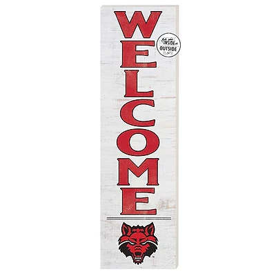 White Arkansas State Red Wolves 10'' x 35'' Indoor/Outdoor Welcome Sign
