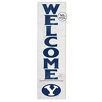 White BYU Cougars 10'' x 35'' Indoor/Outdoor Welcome Sign