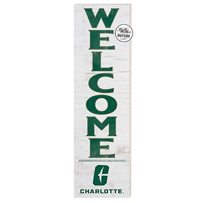 White Charlotte 49ers 10'' x 35'' Indoor/Outdoor Welcome Sign