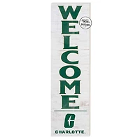 White Charlotte 49ers 10'' x 35'' Indoor/Outdoor Welcome Sign
