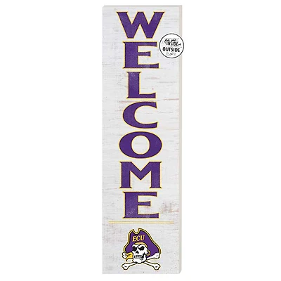 White ECU Pirates 10'' x 35'' Indoor/Outdoor Welcome Sign