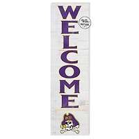 White ECU Pirates 10'' x 35'' Indoor/Outdoor Welcome Sign