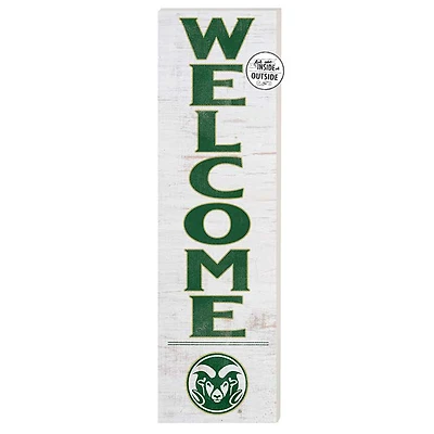 White Colorado State Rams 10'' x 35'' Indoor/Outdoor Welcome Sign