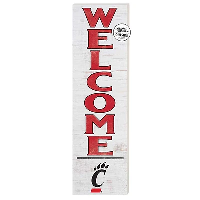 White Cincinnati Bearcats 10'' x 35'' Indoor/Outdoor Welcome Sign