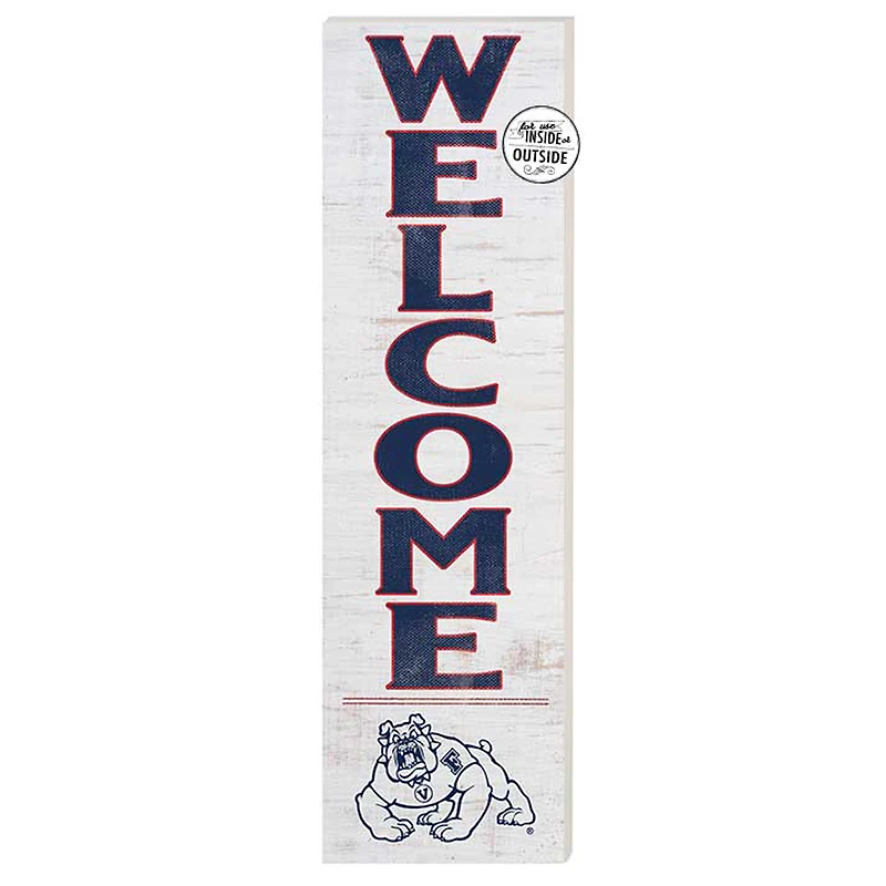 White Fresno State Bulldogs 10'' x 35'' Indoor/Outdoor Welcome Sign