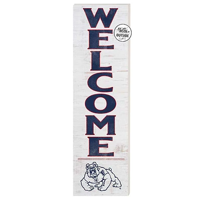 White Fresno State Bulldogs 10'' x 35'' Indoor/Outdoor Welcome Sign