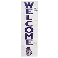 White James Madison Dukes 10'' x 35'' Indoor/Outdoor Welcome Sign