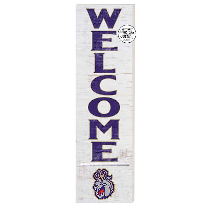 White James Madison Dukes 10'' x 35'' Indoor/Outdoor Welcome Sign