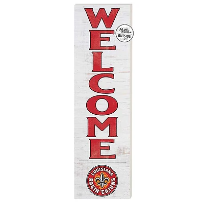 White Louisiana Ragin' Cajuns 10'' x 35'' Indoor/Outdoor Welcome Sign