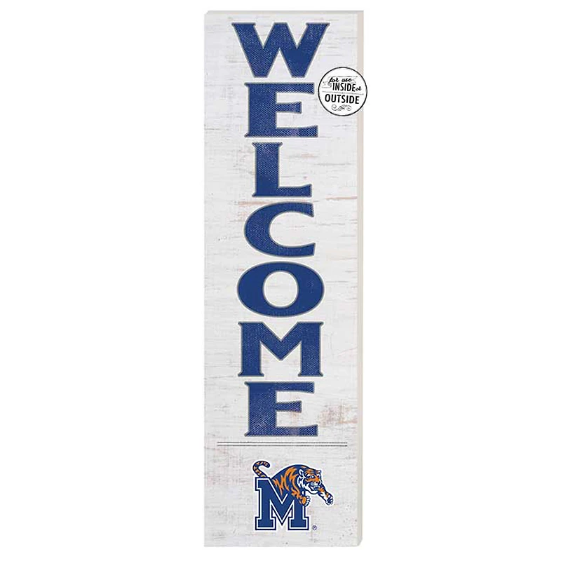 White Memphis Tigers 10'' x 35'' Indoor/Outdoor Welcome Sign