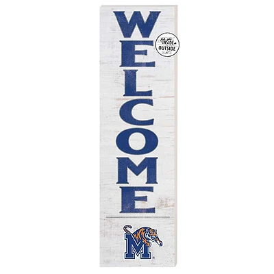 White Memphis Tigers 10'' x 35'' Indoor/Outdoor Welcome Sign