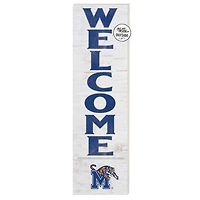 White Memphis Tigers 10'' x 35'' Indoor/Outdoor Welcome Sign