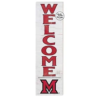 White Miami University RedHawks 10'' x 35'' Indoor/Outdoor Welcome Sign