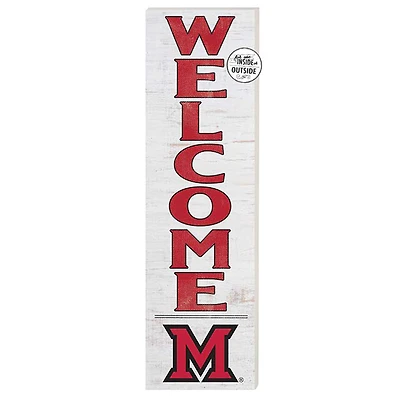 White Miami University RedHawks 10'' x 35'' Indoor/Outdoor Welcome Sign