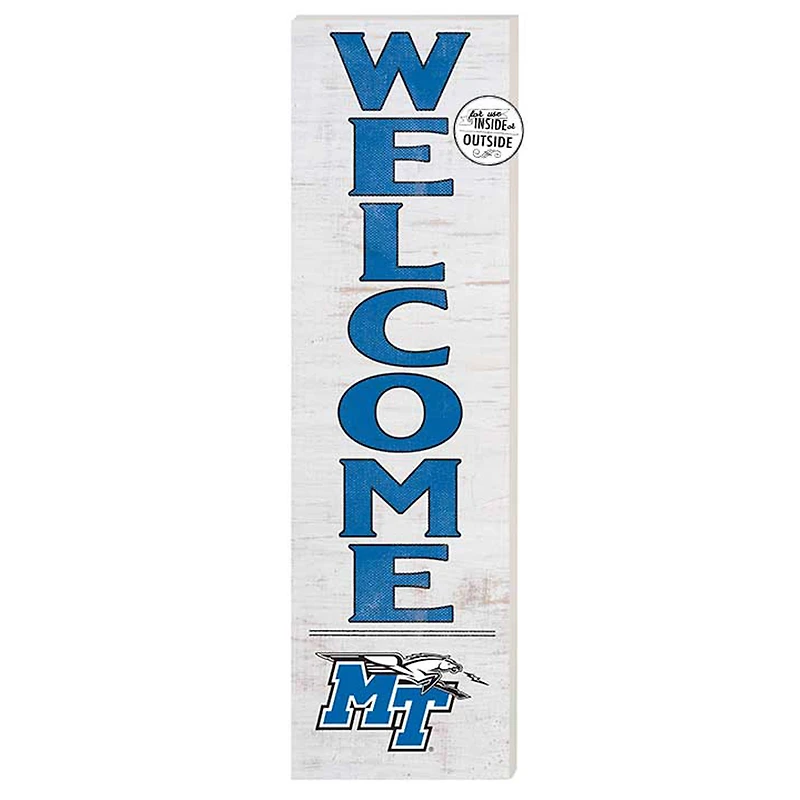 White MTSU Blue Raiders 10'' x 35'' Indoor/Outdoor Welcome Sign