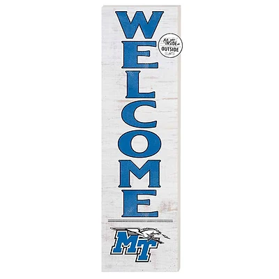 White MTSU Blue Raiders 10'' x 35'' Indoor/Outdoor Welcome Sign