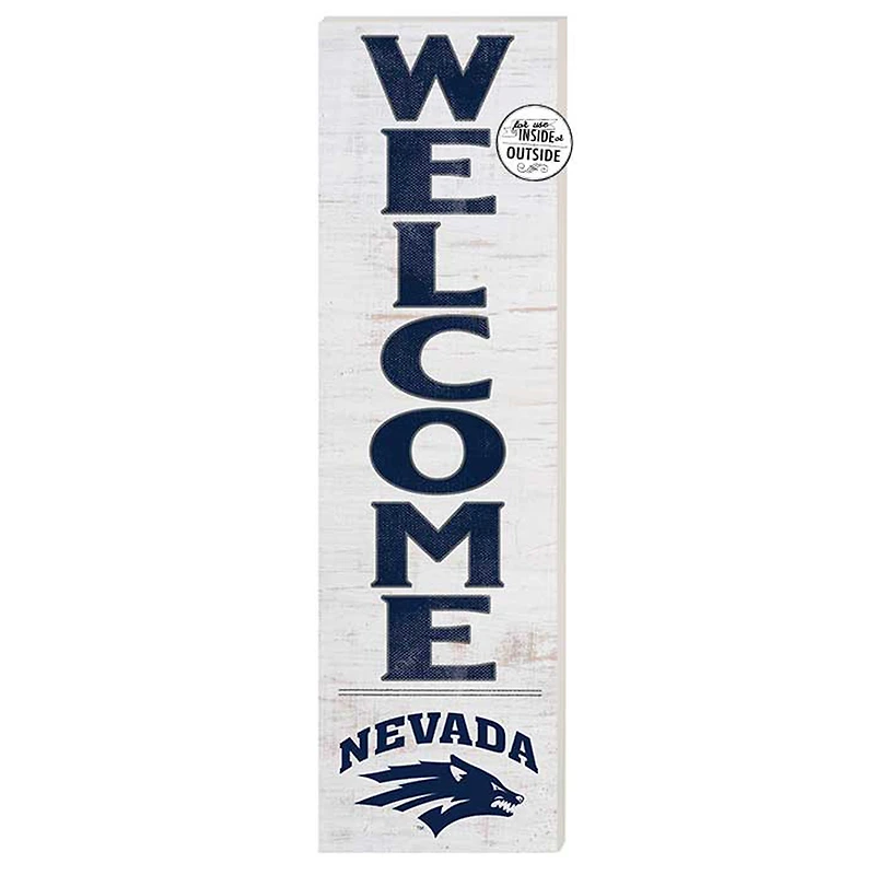 White Nevada Wolf Pack 10'' x 35'' Indoor/Outdoor Welcome Sign